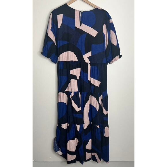 Mister Zimi Lottie Midi Dress in Agave  Geometric Womens Size 10 - Picture 3 of 16